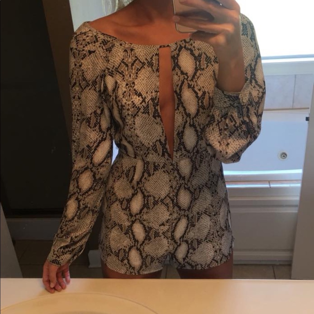 Snakeprint/snakeskin romper size medium